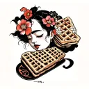 waffles tattoo design idea