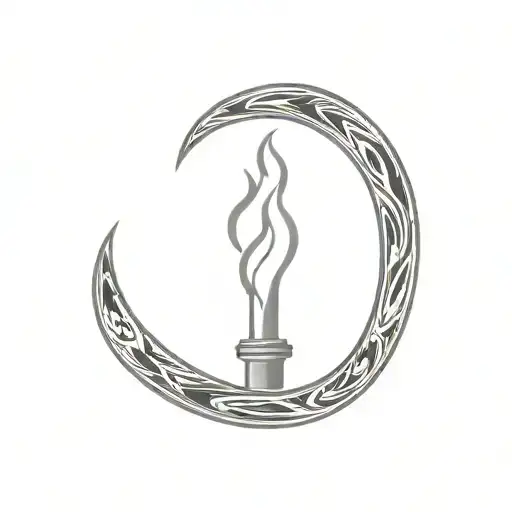 alan wake torch icon tattoo design idea