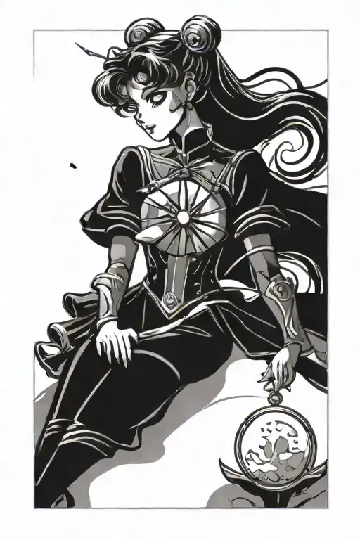 sailor moon tarot tattoo design idea