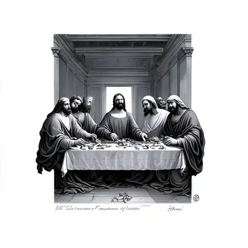 Last Supper tattoo design idea