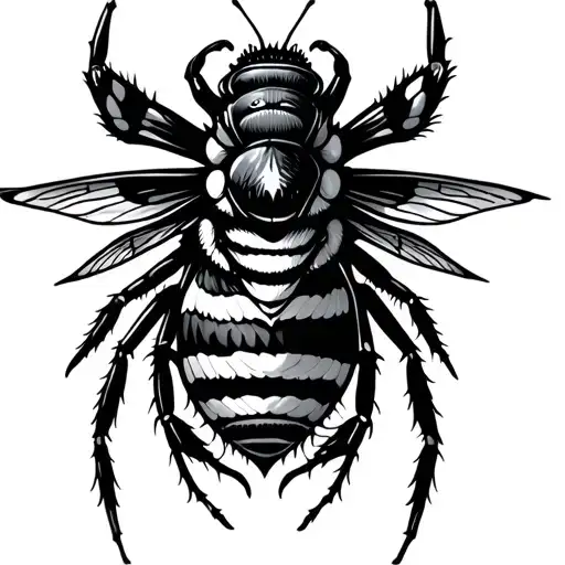 WHALE WASP SPARK TRIBAL TATTOO AI ART tattoo design idea
