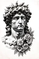 dionysus god tattoo design idea