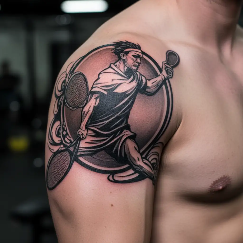 tennis tattoo design idea