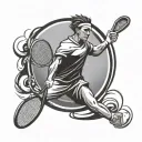 tennis tattoo design idea