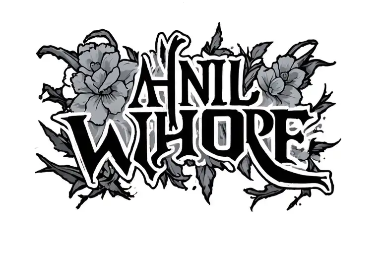 Text: Anal whore tattoo design idea