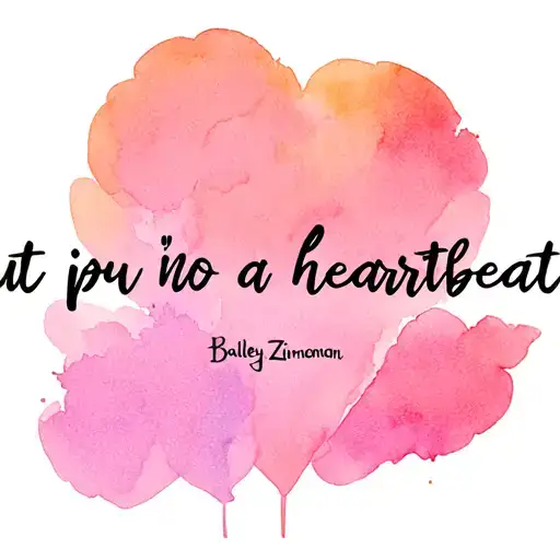 bailey zimmerman lyrics put into a heartbeat line tattoo design idea