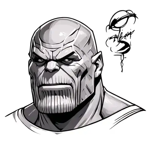 thanos from squid game tattoo design idea