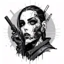 Sandevistan Cyberpunk tattoo design idea