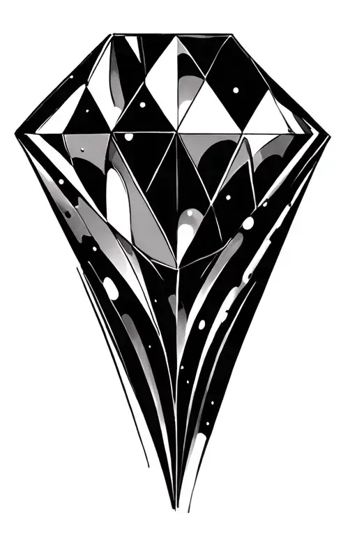 diamond shape shaded dots fewer lines tattoo design idea