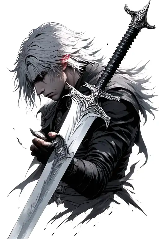 Devil May Cry Dante sword tattoo design idea