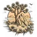 Joshua tree tattoo design idea