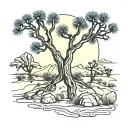 Joshua tree tattoo design idea