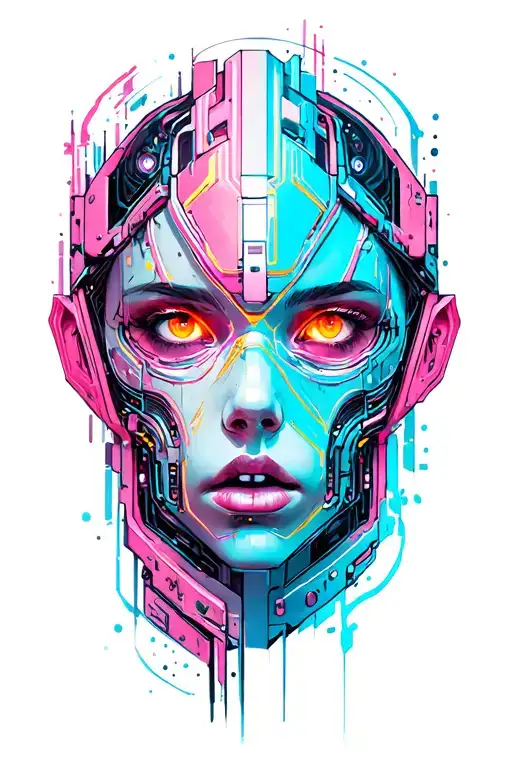 Cyberpunk tattoo design idea