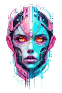 Cyberpunk tattoo design idea