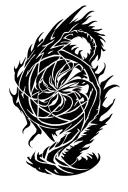 Wheel of Time, Dragon Fang, with lightning tattoo design idea