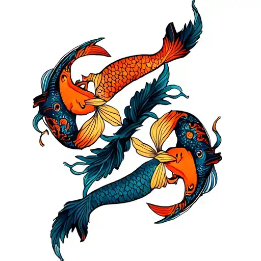 pisces, cancer and virgo zodiac sign intertwined tattoo design idea