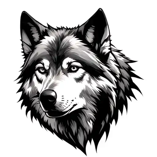 sigma wolf that is named liam frey tattoo design idea
