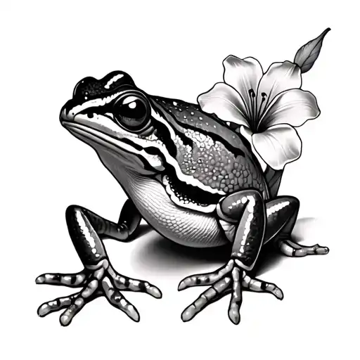 Puerto rican coqui with garrita del morro and flor de maga tattoo design idea