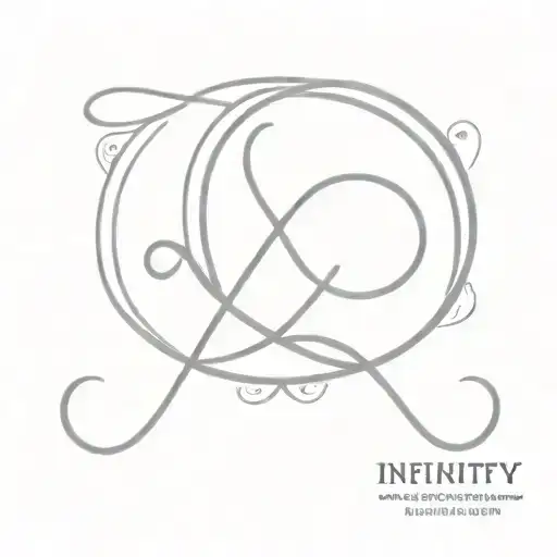 infinity tattoo with sanskrit letters N tattoo design idea