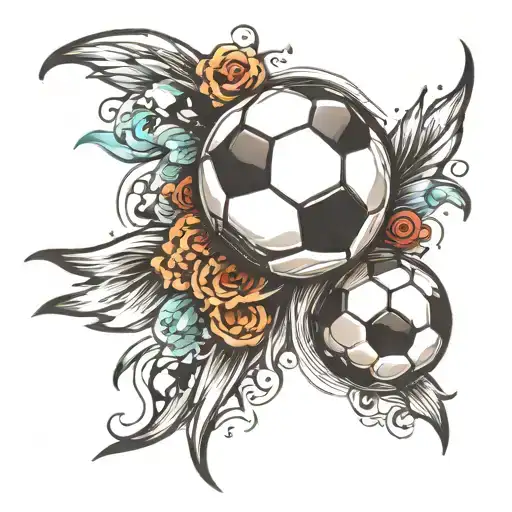 soccer ball tattoo design idea