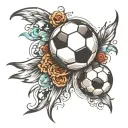 soccer ball tattoo design idea