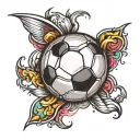soccer ball tattoo design idea
