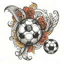 soccer ball tattoo design idea
