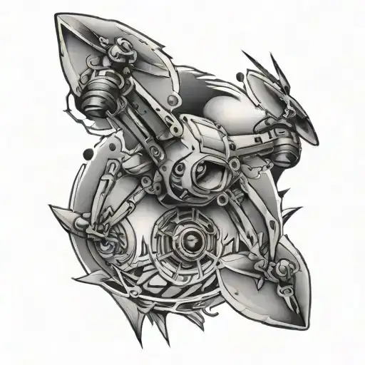 drone tattoo design idea