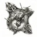 drone tattoo design idea