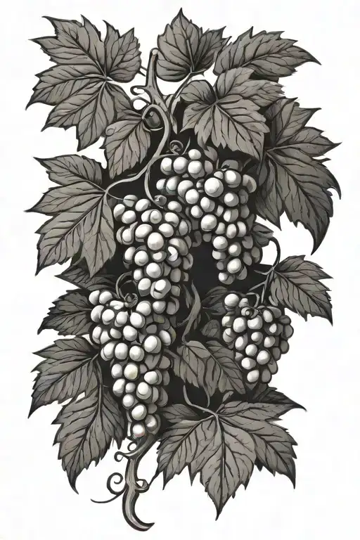grapevine tattoo design idea