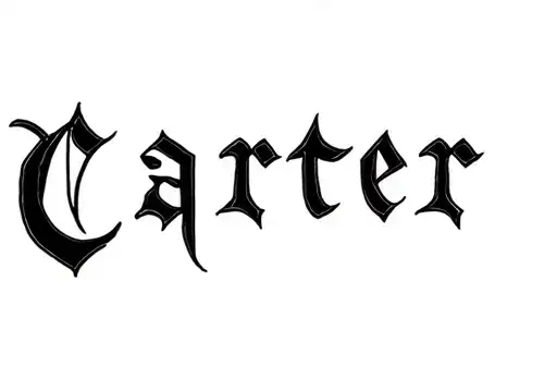 "Carter" tattoo design idea