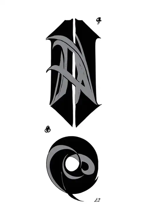 letter M tattoo design idea