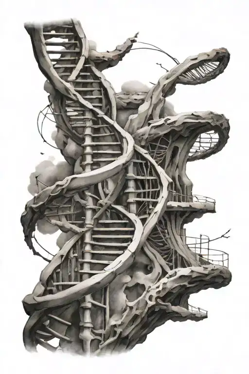 DNA double Helix tattoo design idea