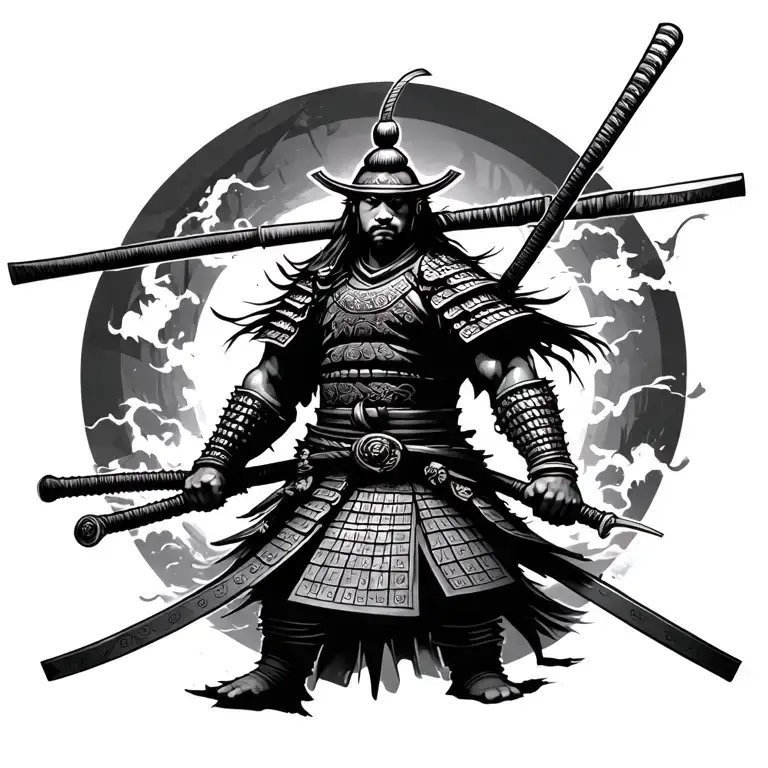 samurai warrior tattoo design idea