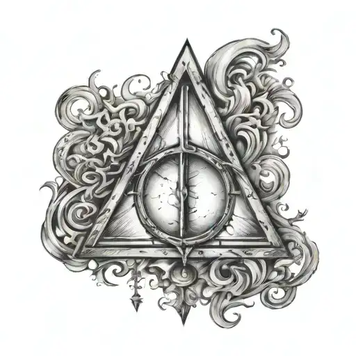 harry potter deathly hallows tattoo design idea