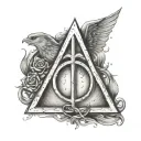 harry potter deathly hallows tattoo design idea