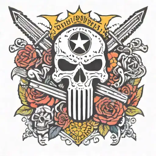 punisher Steelers tattoo design idea