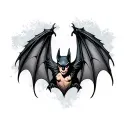 bat wings tattoo design idea