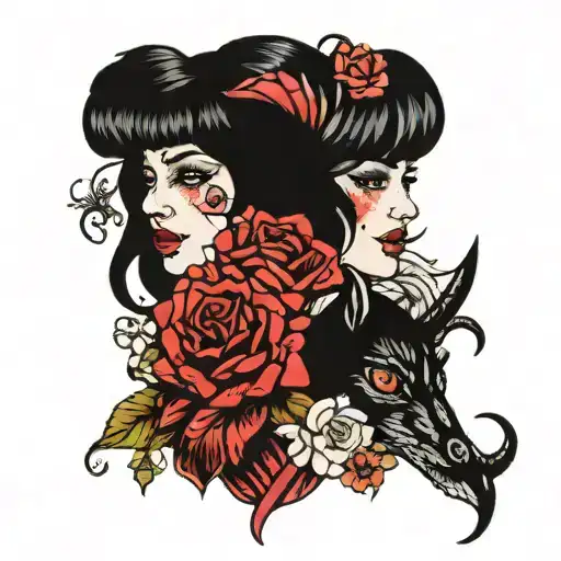 Sarah & Isobelle tattoo design idea