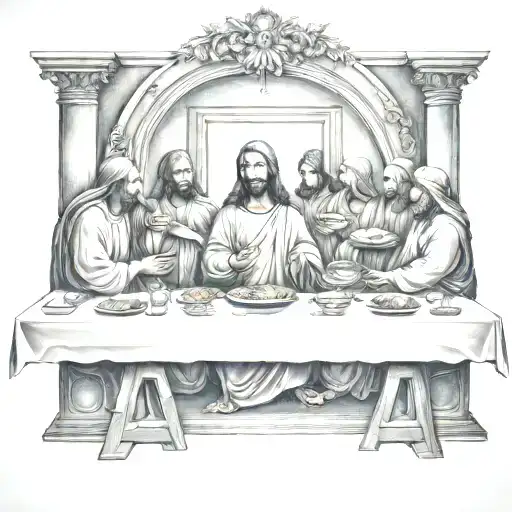 Last Supper tattoo design idea