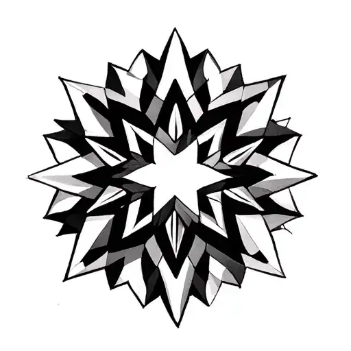 star david geometric mandala design tattoo design idea