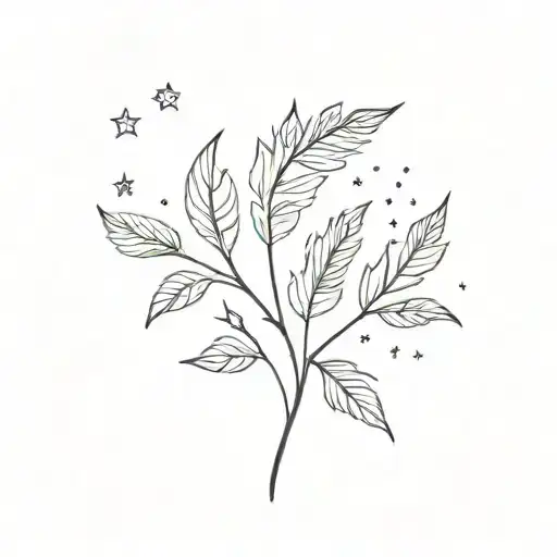 based off of "autumn leaves" by ed sheeran but specifically the lyrics "do you ever wonder if the stars shine out for yo tattoo design idea