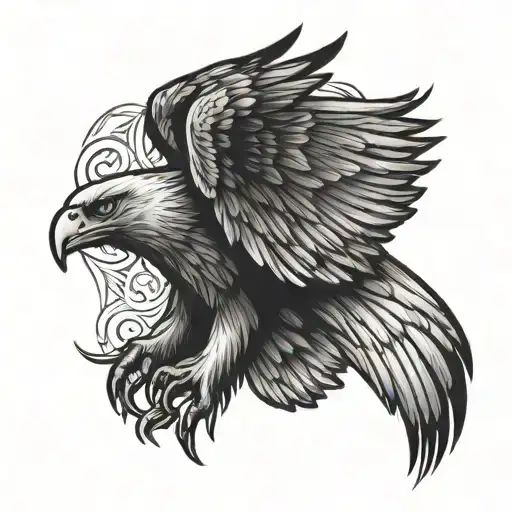 Pontiac Eagle soaring tattoo design idea