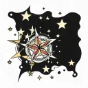 stars sparkles tattoo design idea
