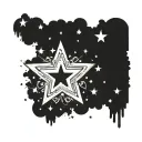 stars sparkles tattoo design idea