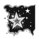 stars sparkles tattoo design idea