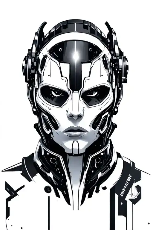 Cyberpunk 2077 Cyberware Symetrical tattoo design idea