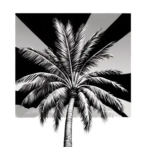 palm tree Bolivia tattoo design idea