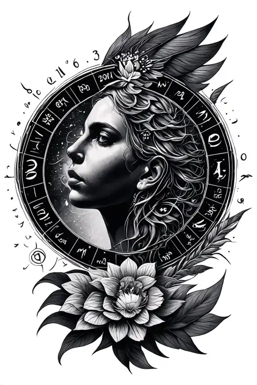 To help me create an AI-generated tattoo design based on your birth chart and birthday, please provide me with the follo tattoo design idea