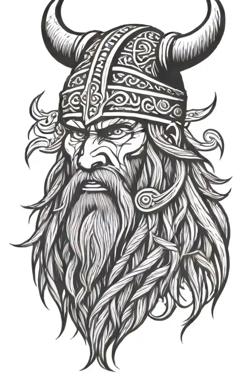 viking berserker head tribal inspired design featuring tattoo design idea
